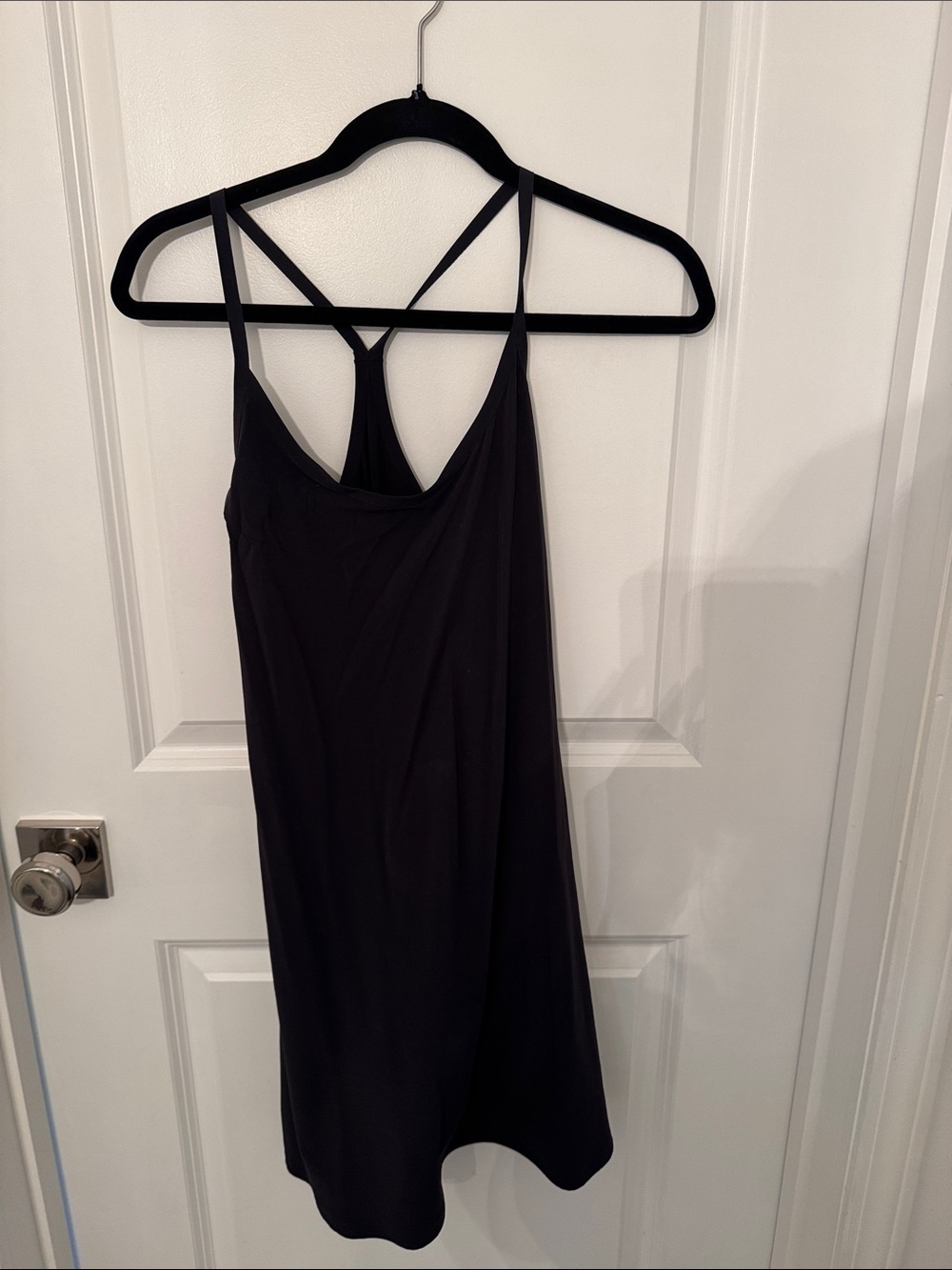 Outdoor Voices Black Strappy Racerback Mini Dress